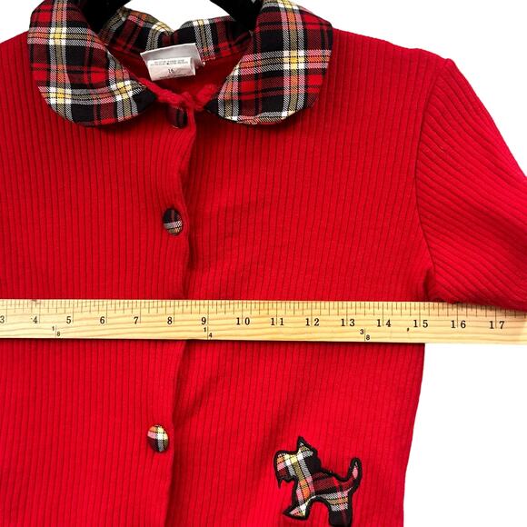 VTG 90s Plaid Skort Shirt Set Youth16 Mini Scottie Dog School Retro Fall Outfit - Picture 12 of 16